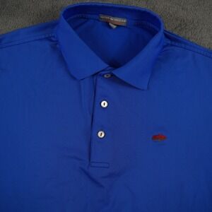 Peter Millar Summer Comfort Polo Mens L Short Sleeve Royal Poinciana Golf Shirt